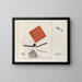 Devenir suprématiste de deux couleurs dans six constructions Pl 9 - El Lissitzky — framed artwork on a wall