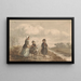Three young children in a landscape - Elchanan Verveer — framed artwork on a wall