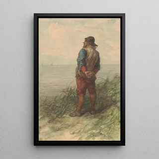 Reproduction of the painting Marine painting looking at the sea from the dunes - Elchanan Verveer