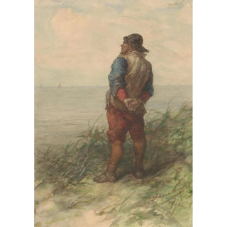 Reproduction of the painting Marine painting looking at the sea from the dunes - Elchanan Verveer