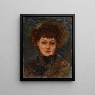 Portrait of Mrs. John Gellatly - Eleanor Greatorex — framed artwork on a wall