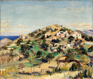 Hill with White Houses - Eleanor Harris — artwork view