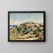 Hill with White Houses - Eleanor Harris — framed artwork on a wall