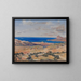 Rivage avec mer bleue - Eleanor Harris — framed artwork on a wall