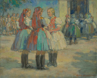 Filles en costume traditionnel - Elemér Halász-Hradil — artwork view