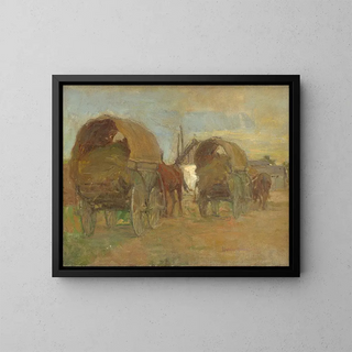 Caravanes de gitans - Elemér Halász-Hradil — framed artwork on a wall