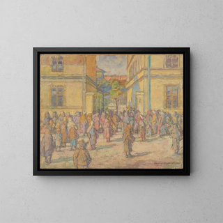 Lunch of the Poor - Elemér Halász-Hradil — framed artwork on a wall