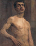Male nude painting - Elemér Halász-Hradil — artwork view