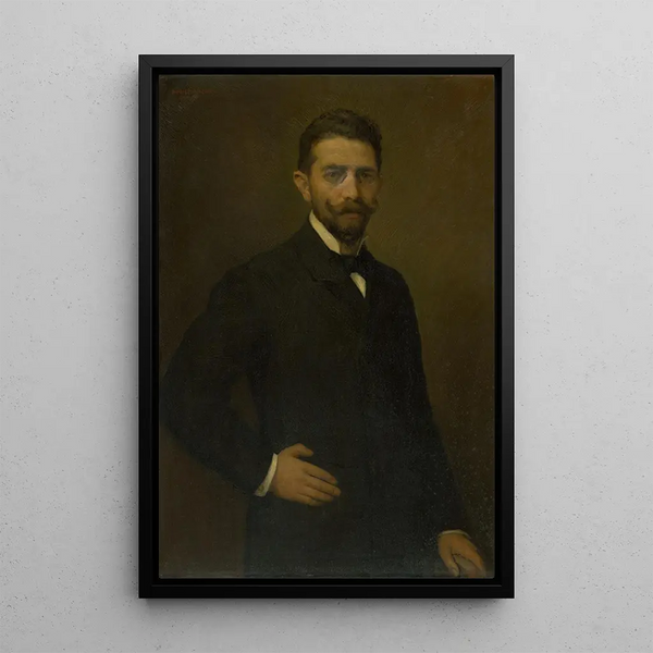 Portrait of Vojtech Halmi - Elemér Halász-Hradil — framed artwork on a wall