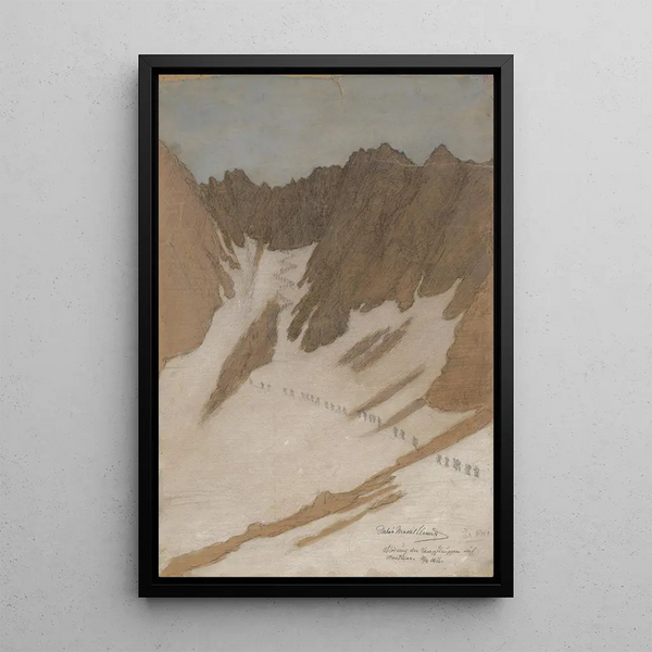 Towards the Mountains - Elemér Halász-Hradil — framed artwork on a wall