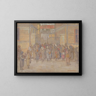 Unemployed - Elemér Halász-Hradil — framed artwork on a wall