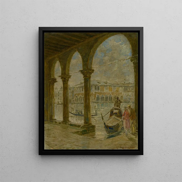 Venice - Elemér Halász-Hradil — framed artwork on a wall