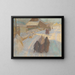 Winter in the Village - Elemér Halász-Hradil — framed artwork on a wall