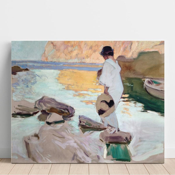 Reproduction of the painting Elena at Cala de Saint Vincent - Joaquín Sorolla
