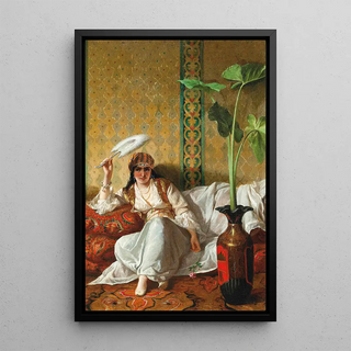 Reproduction of the painting A Beauty of the Harem - Eleuterio Pagliano