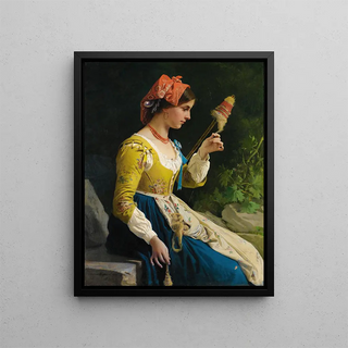 The Spinner - Eleuterio Pagliano — framed artwork on a wall