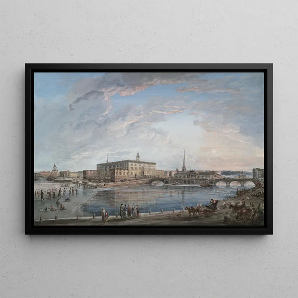 View of Stockholm III - Elias Martin — framed artwork on a wall