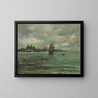 Marine Painting - Elias Muukka — framed artwork on a wall