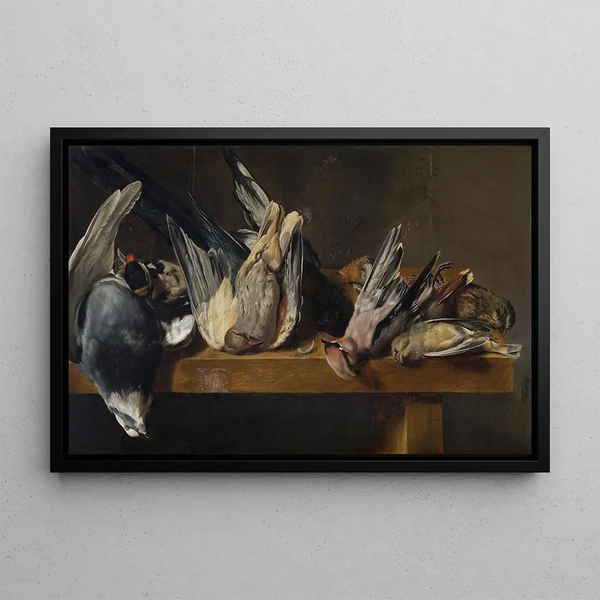 Birds dead - Elias Vonck — framed artwork on a wall