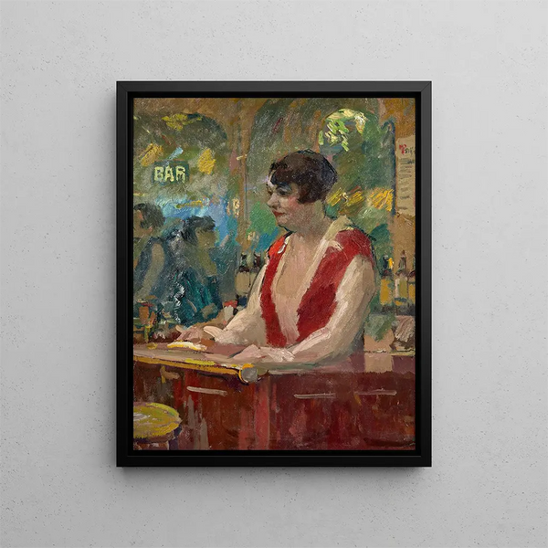 Au bar - Élie Anatole Pavil — framed artwork on a wall
