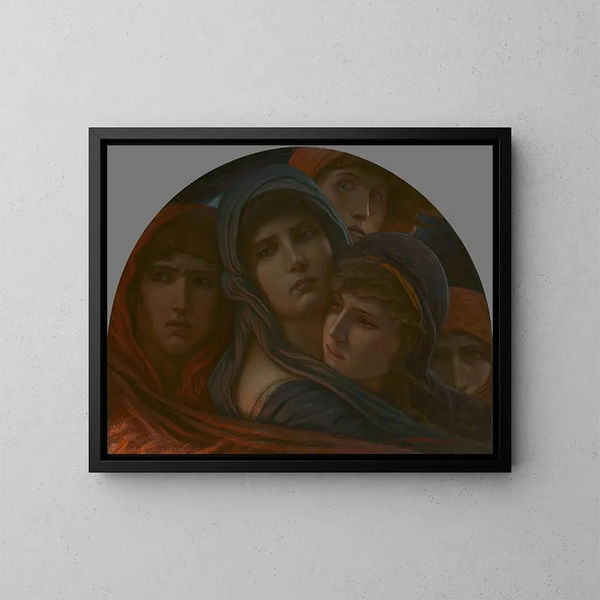 An Overview of Hell or Fear - Elihu Vedder — framed artwork on a wall