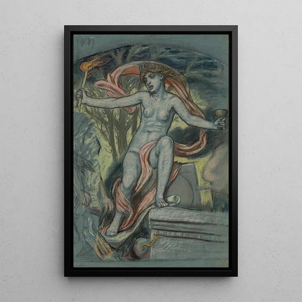 Anarchy - Elihu Vedder — framed artwork on a wall