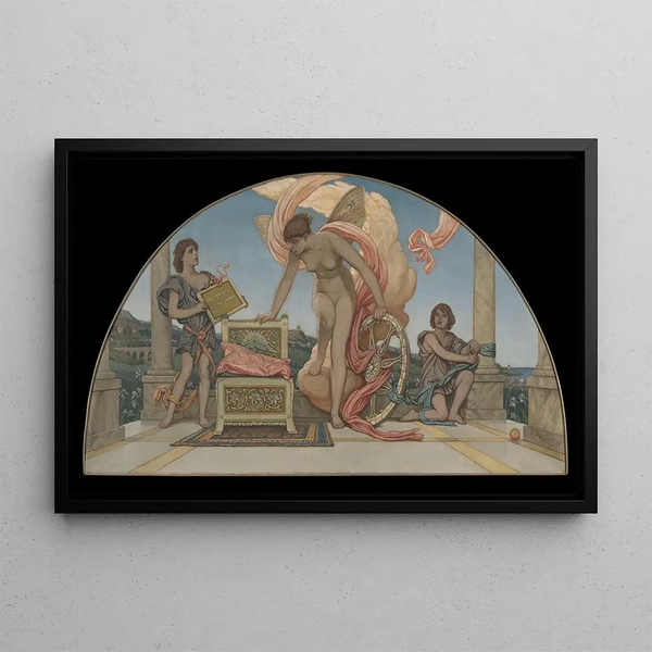 Goddess of Fortune, stay with us - Elihu Vedder — framed artwork on a wall