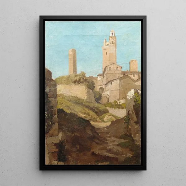 San Gimignano Painting - Elihu Vedder — framed artwork on a wall