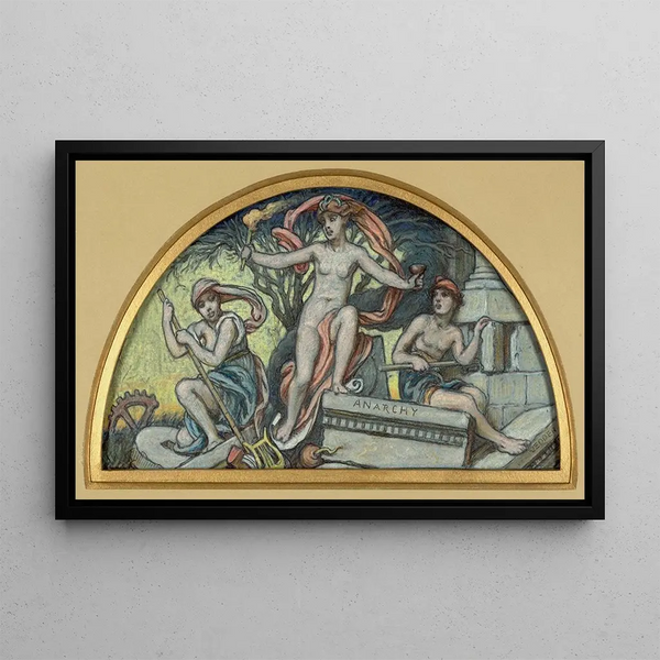 Study for Anarchy - Elihu Vedder — framed artwork on a wall