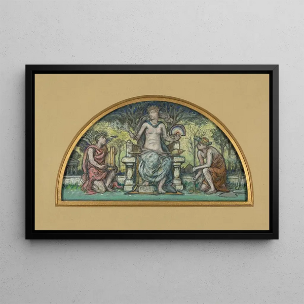 Study for Peace and Prosperity - Elihu Vedder — framed artwork on a wall