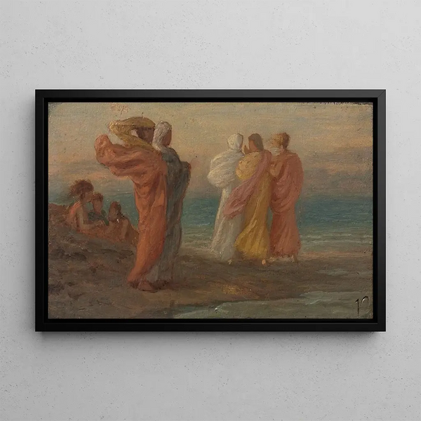 La Fête musicale - Elihu Vedder — framed artwork on a wall