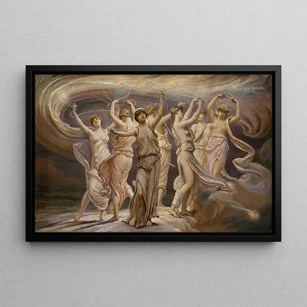 The Pleiades - Elihu Vedder — framed artwork on a wall