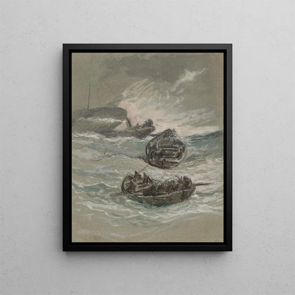 The Shipwreck - Elihu Vedder — framed artwork on a wall