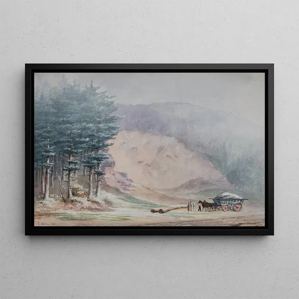 Carrière de gravier, Rednal - Elijah Walton — framed artwork on a wall