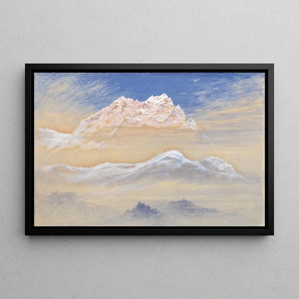 Portion de la chaîne des Alpes de Terglon vue près de Rudmannsdorf, Italie - Elijah Walton — framed artwork on a wall