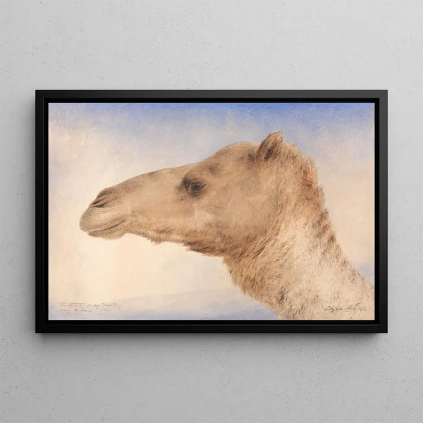 Portrait of the Dromedary by the artist - Elijah Walton — framed artwork on a wall