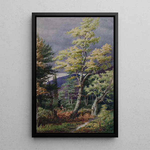 Rednal depuis Cofton Homme tirant - Elijah Walton — framed artwork on a wall