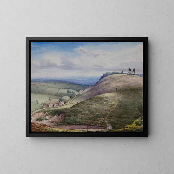 La route de Cofton depuis la carrière de gravier - Elijah Walton — framed artwork on a wall