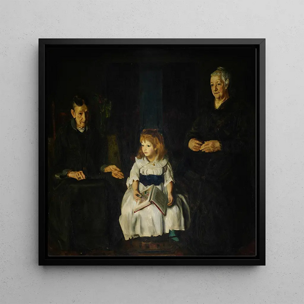 Elinor Jean and Anna - George Wesley Bellows — framed artwork on a wall