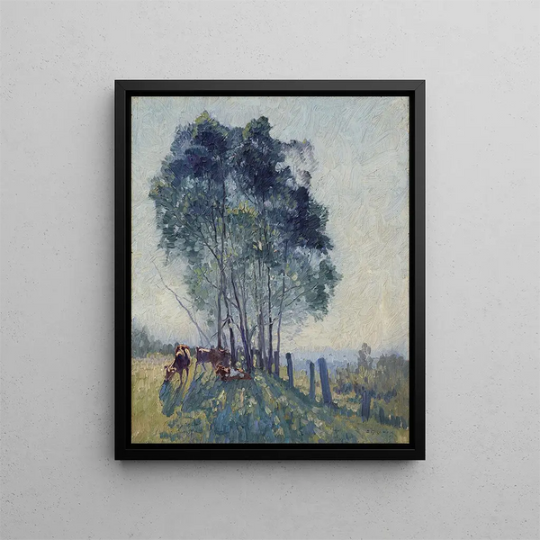 Les acacias - Elioth Gruner — framed artwork on a wall