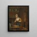 peeling apples in the kitchen - Elisabeth Alida Haanen — framed artwork on a wall