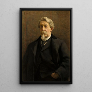 Portrait painting of Hendrik Dirk Kruseman van Elten 1829-1904 - Elisabeth Frederica Kruseman van Elten — framed artwork on a wall