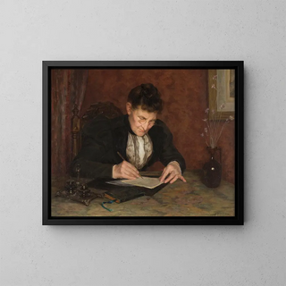 Portrait Painting of Margaretha Rudophina Westerman Holstijn - Elisabeth Frederica Kruseman van Elten — framed artwork on a wall