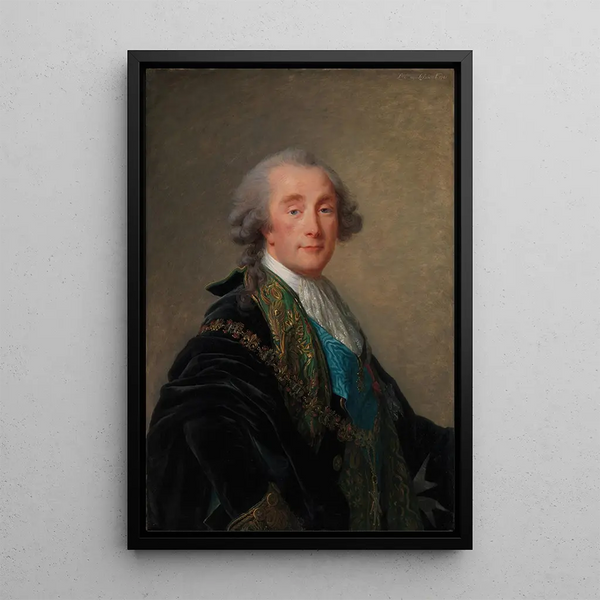 Alexandre Charles Emmanuel de Crussol-Florensac 1743-1815 - Elisabeth Louise Vigée Le Brun — framed artwork on a wall