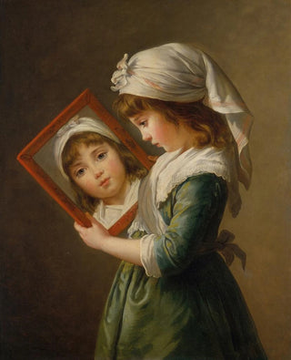 Julie Le Brun se regardant dans un miroir - Elisabeth Louise Vigée Le Brun — artwork view