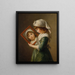 Julie Le Brun se regardant dans un miroir - Elisabeth Louise Vigée Le Brun — framed artwork on a wall