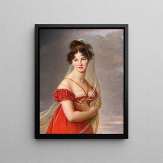 Portrait of Aglaé Anglaque Gabrielle - Elisabeth Louise Vigée Le Brun — framed artwork on a wall