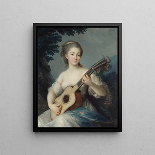 Portrait of Marie Louise Adélaïde Jacquette de Robien, Viscountess of Mirabeau - Elisabeth Louise Vigée Le Brun — framed artwork on a wall