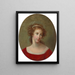 Portrait of a woman in a red dress - Elisabeth Louise Vigée Le Brun — framed artwork on a wall