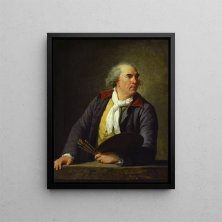Portrait Painting of Hubert Robert - Elisabeth Louise Vigée Le Brun — framed artwork on a wall